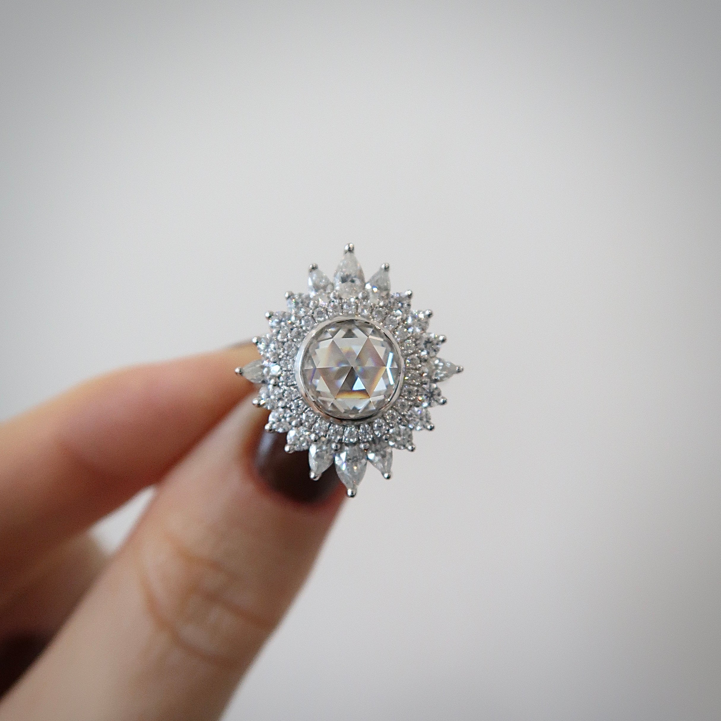 READY: Round Rose Cut - Heirloom Style Engagement Ring