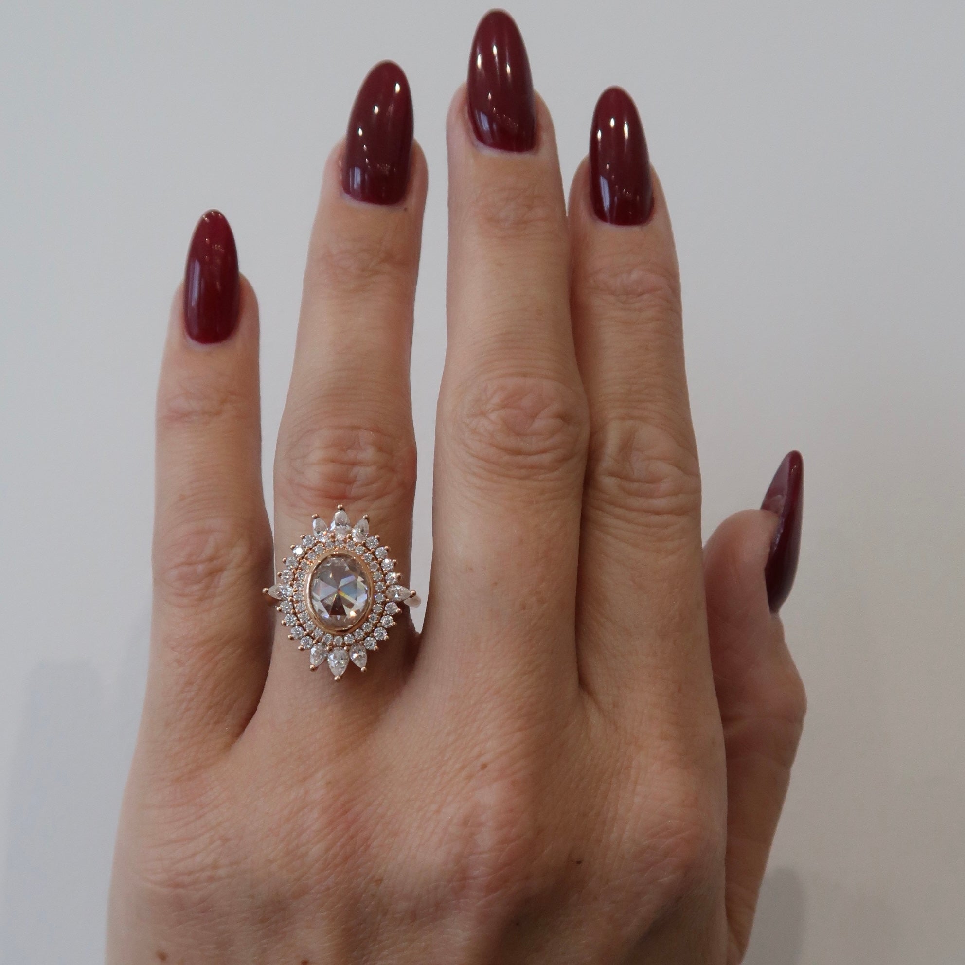 READY: Oval Rose Cut - Heirloom Style Engagement Ring