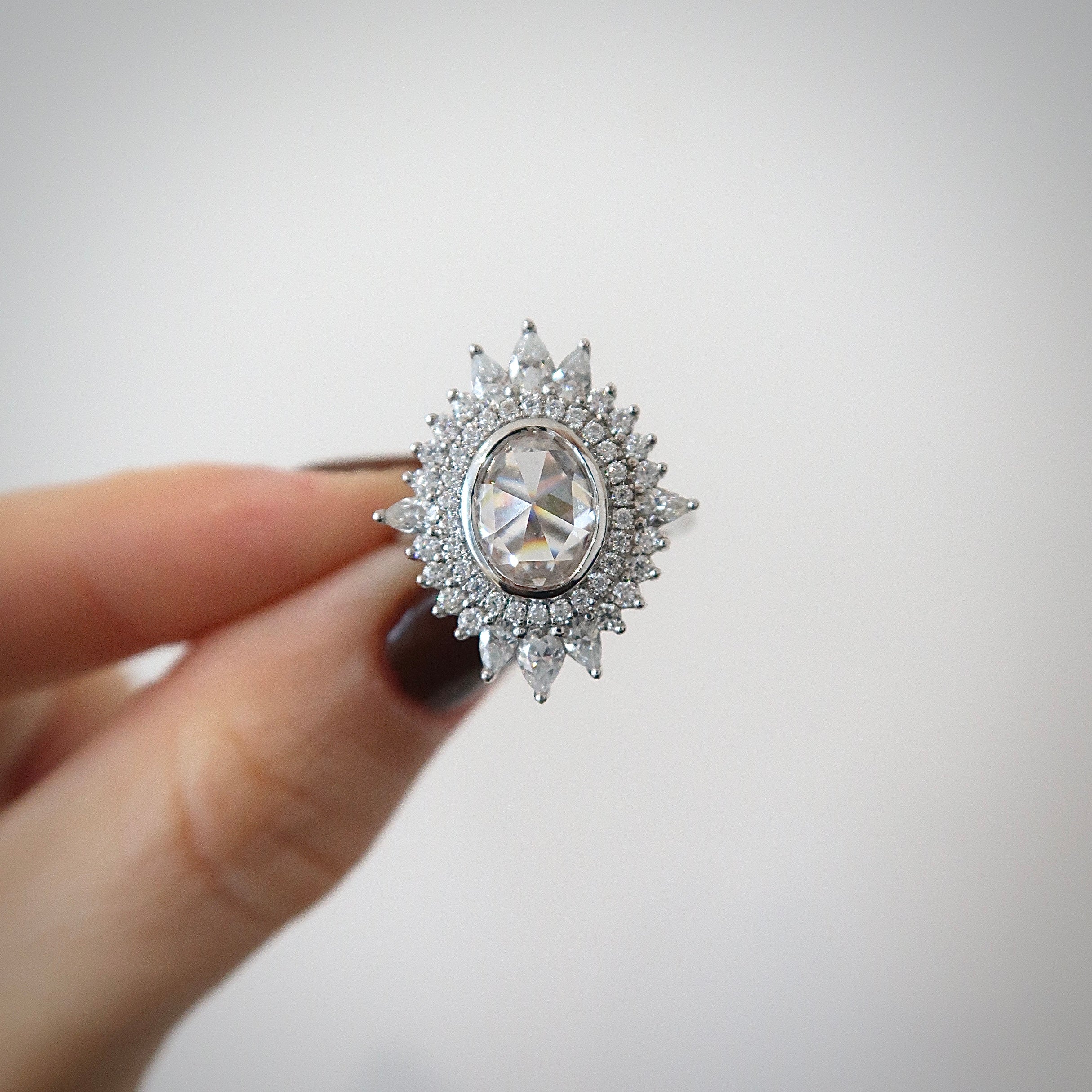READY: Oval Rose Cut - Heirloom Style Engagement Ring