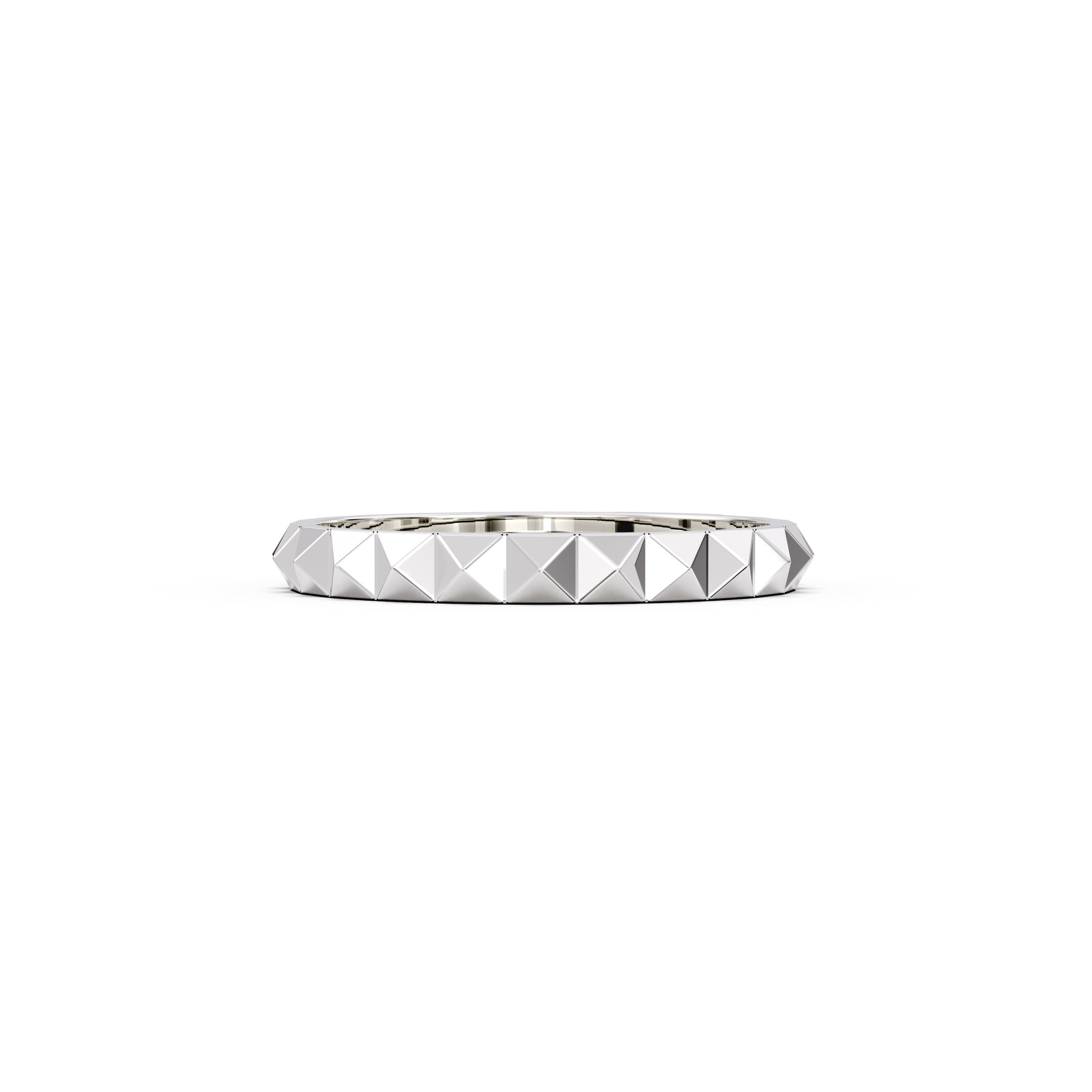 Pyramid Wedding Band