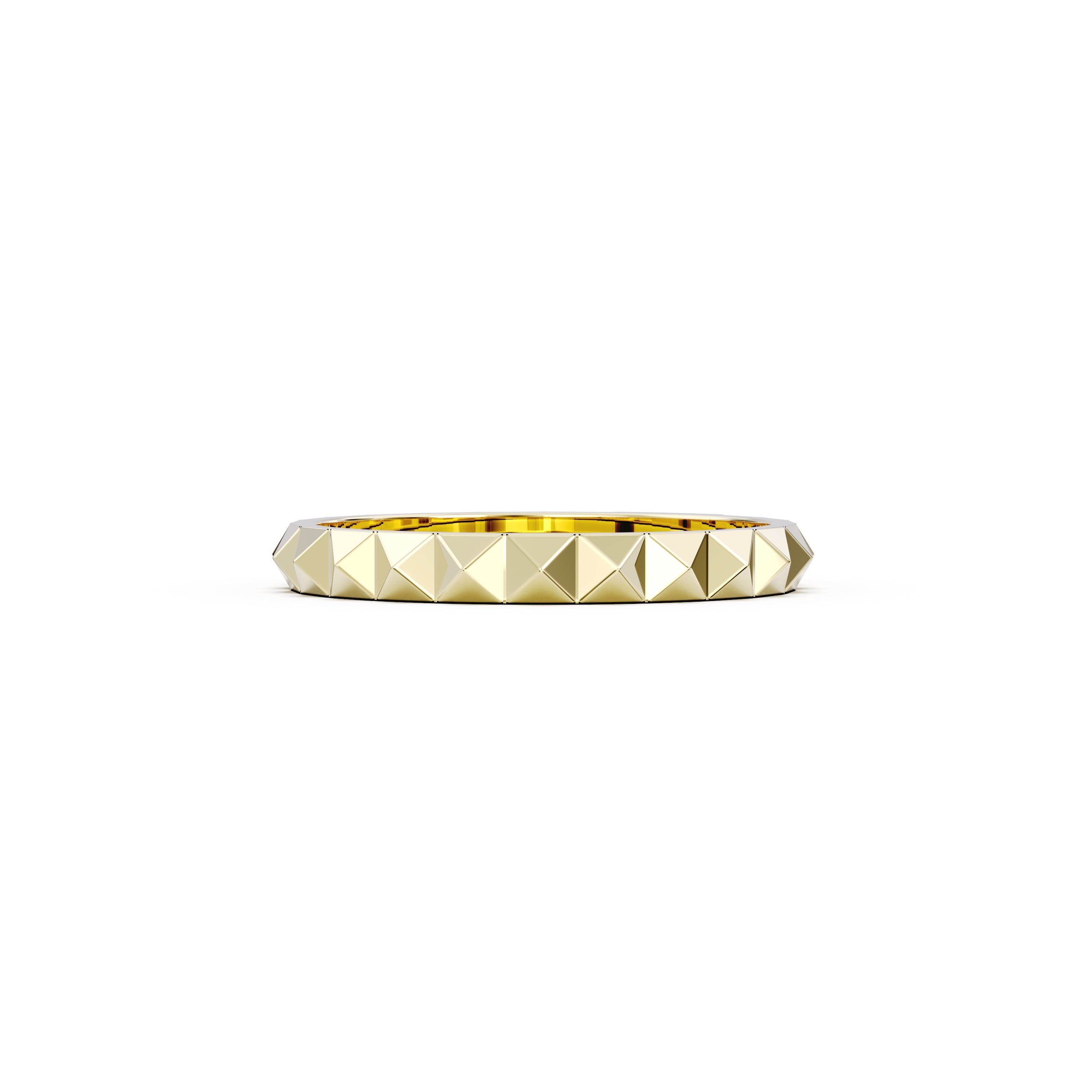 Pyramid Wedding Band