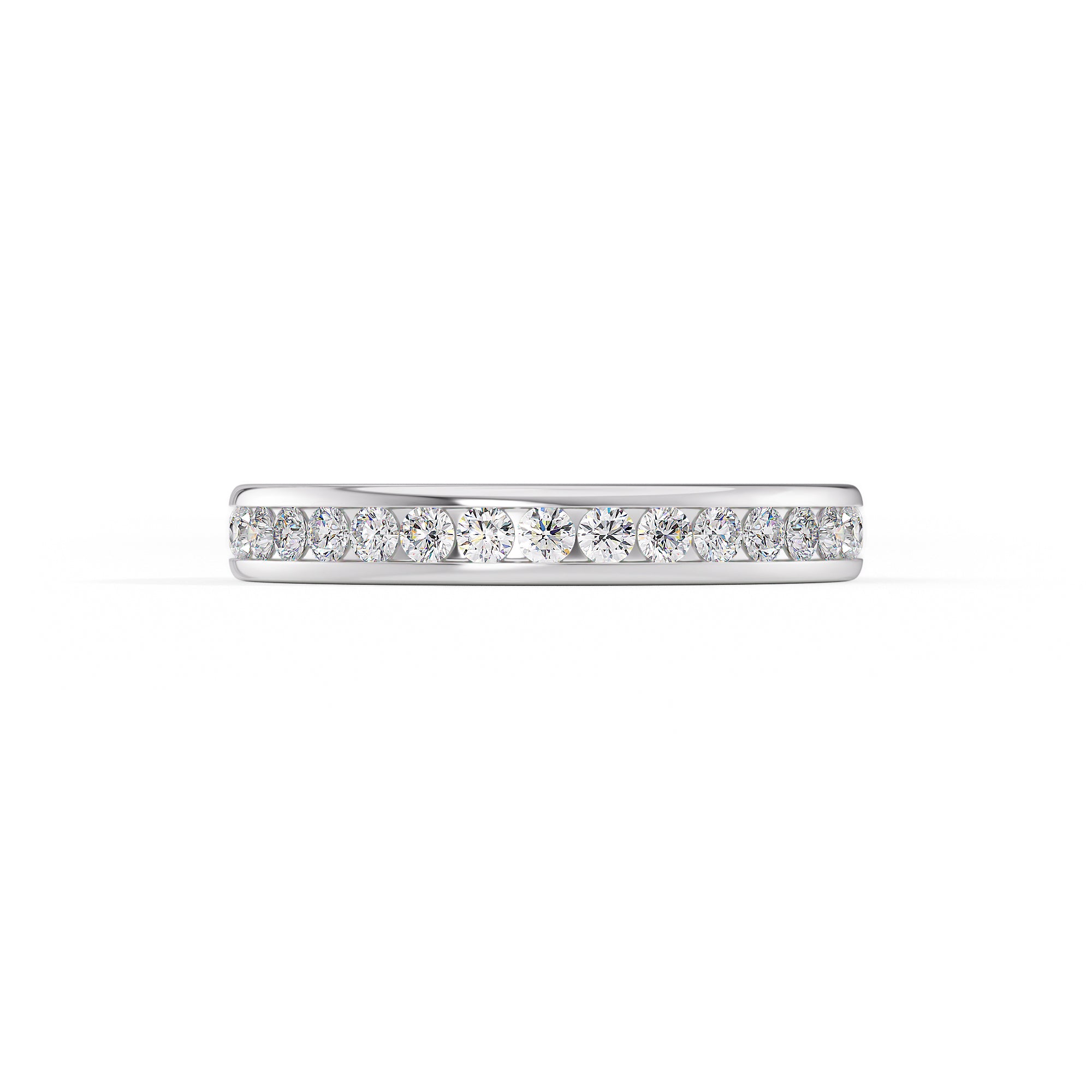 Channel Set Wedding Band
