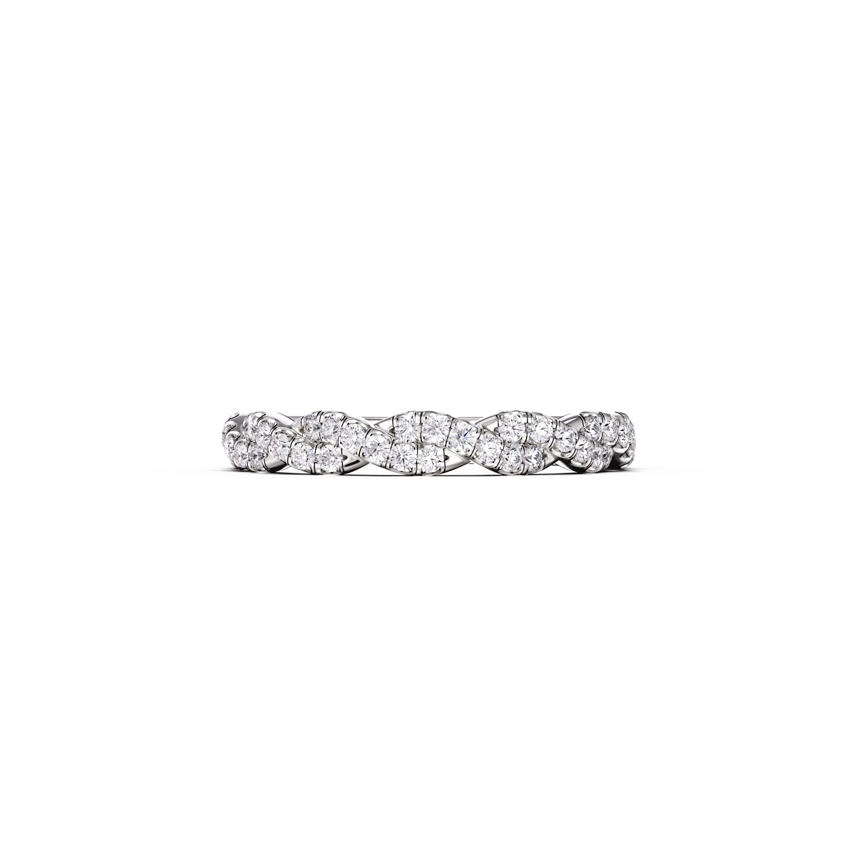 Twisted Pave Wedding Band