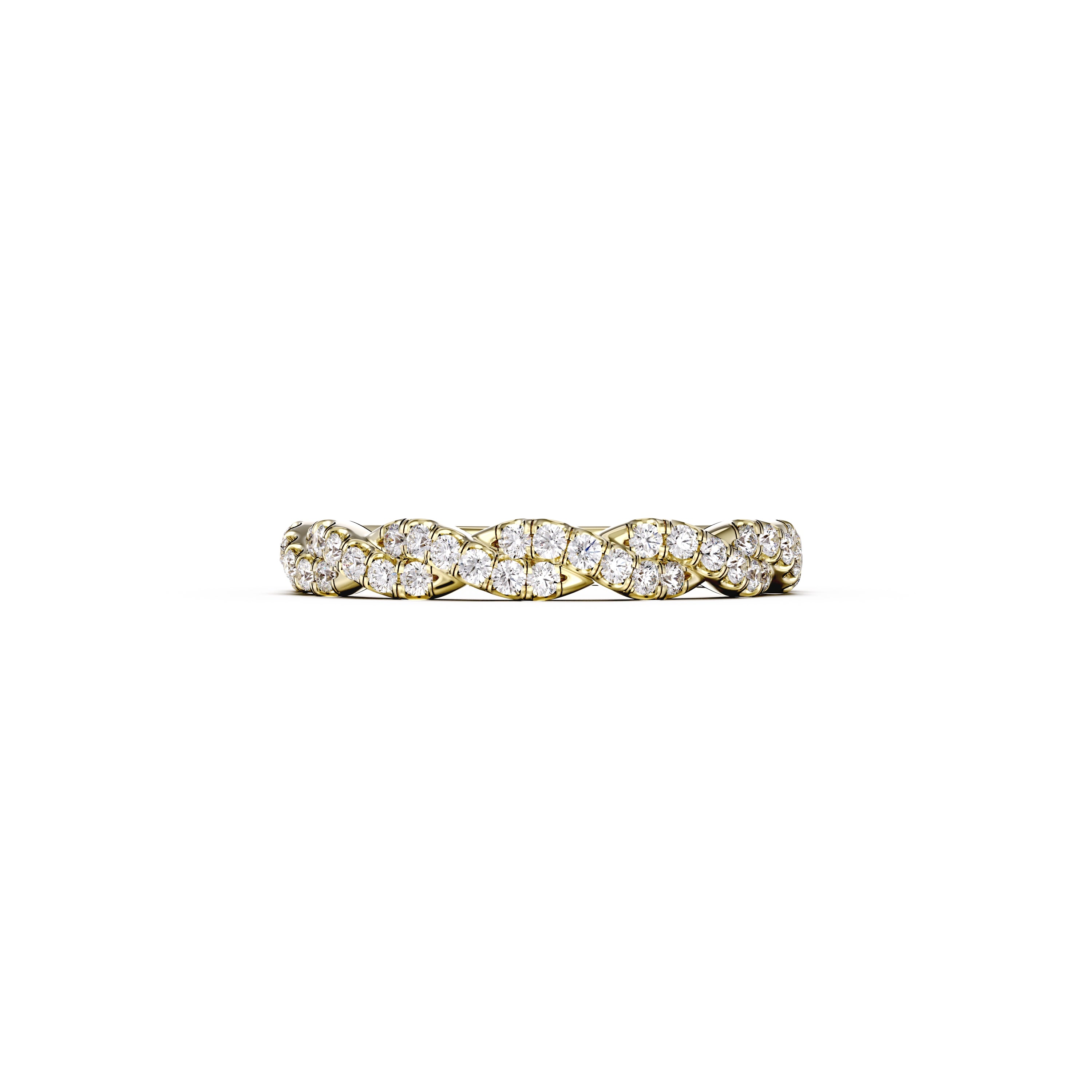 Twisted Pave Wedding Band