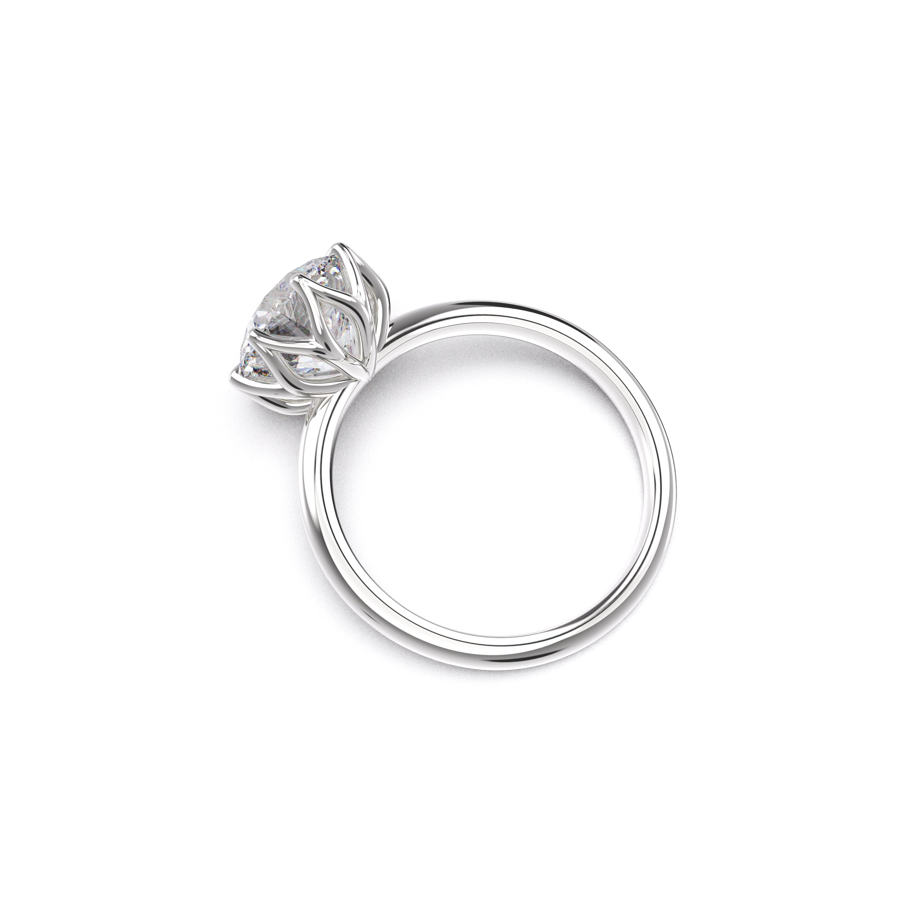 Petal setting store engagement ring