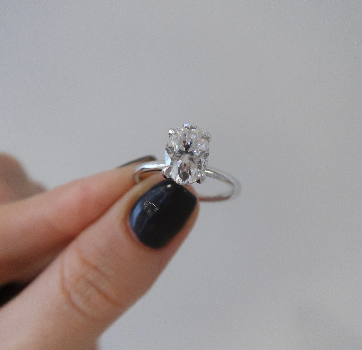 READY: 2.5 ct Oval Clio Moissanite Engagement Ring