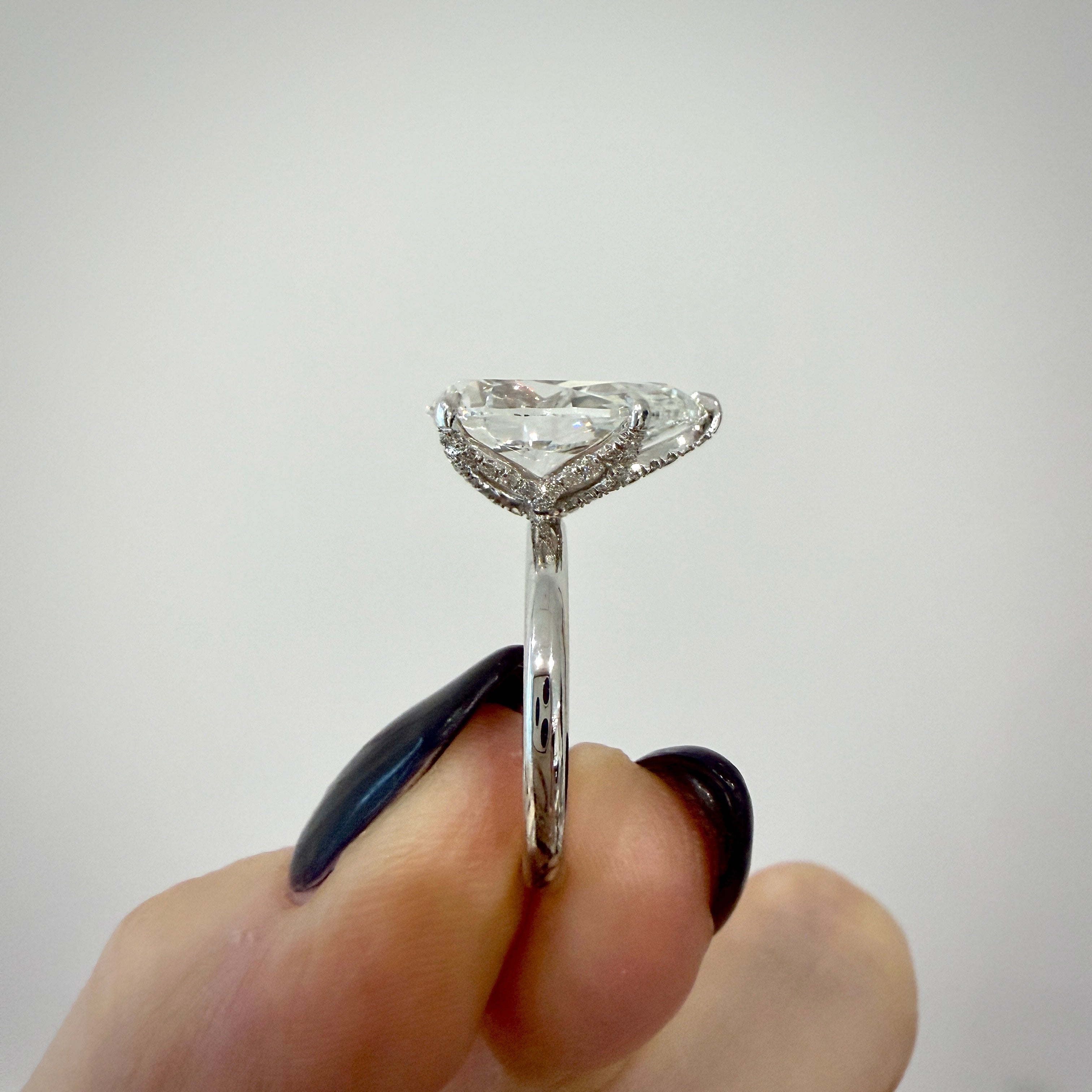 Lab Diamond Solitaire - 5.03 ct E VS2 Pear Cut
