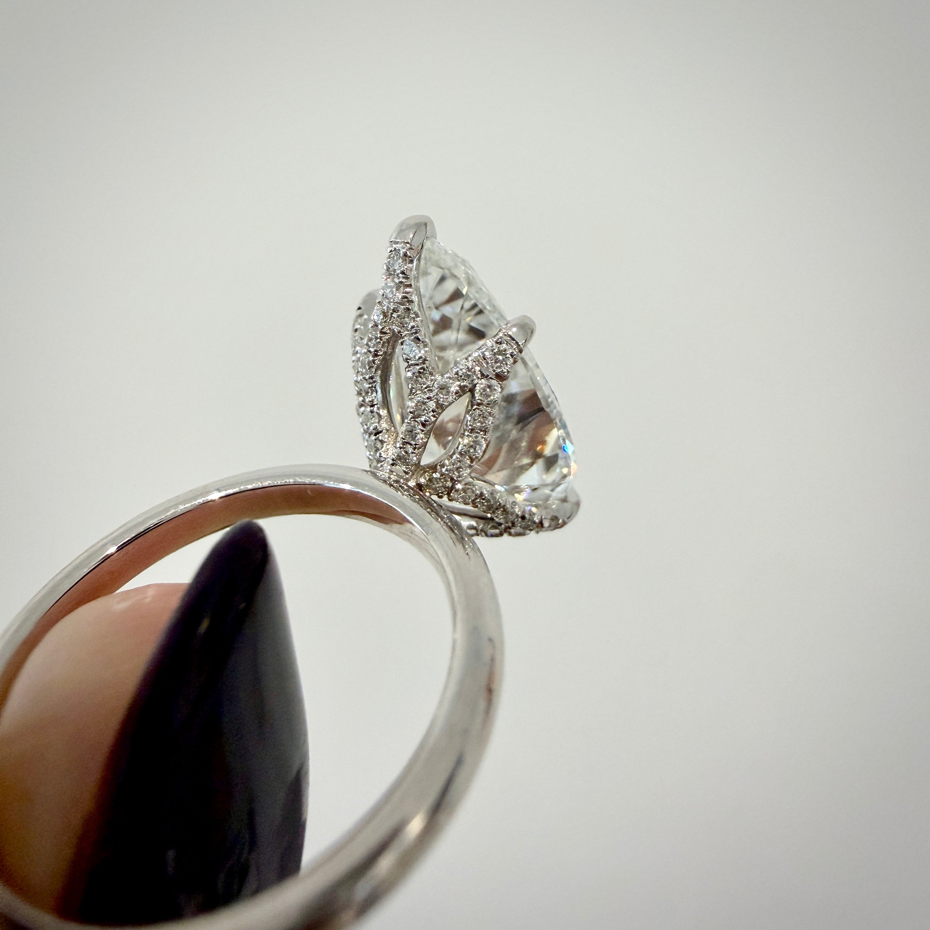 Lab Diamond Solitaire - 5.03 ct E VS2 Pear Cut