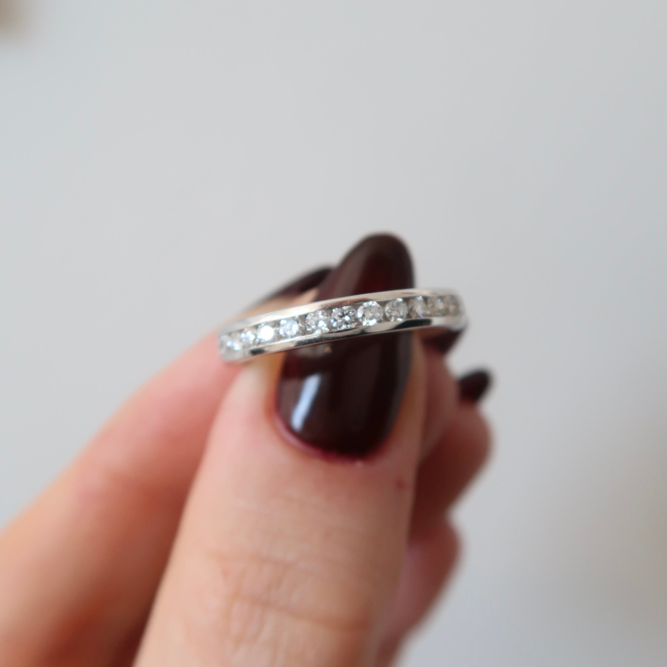 Channel Set Wedding Band