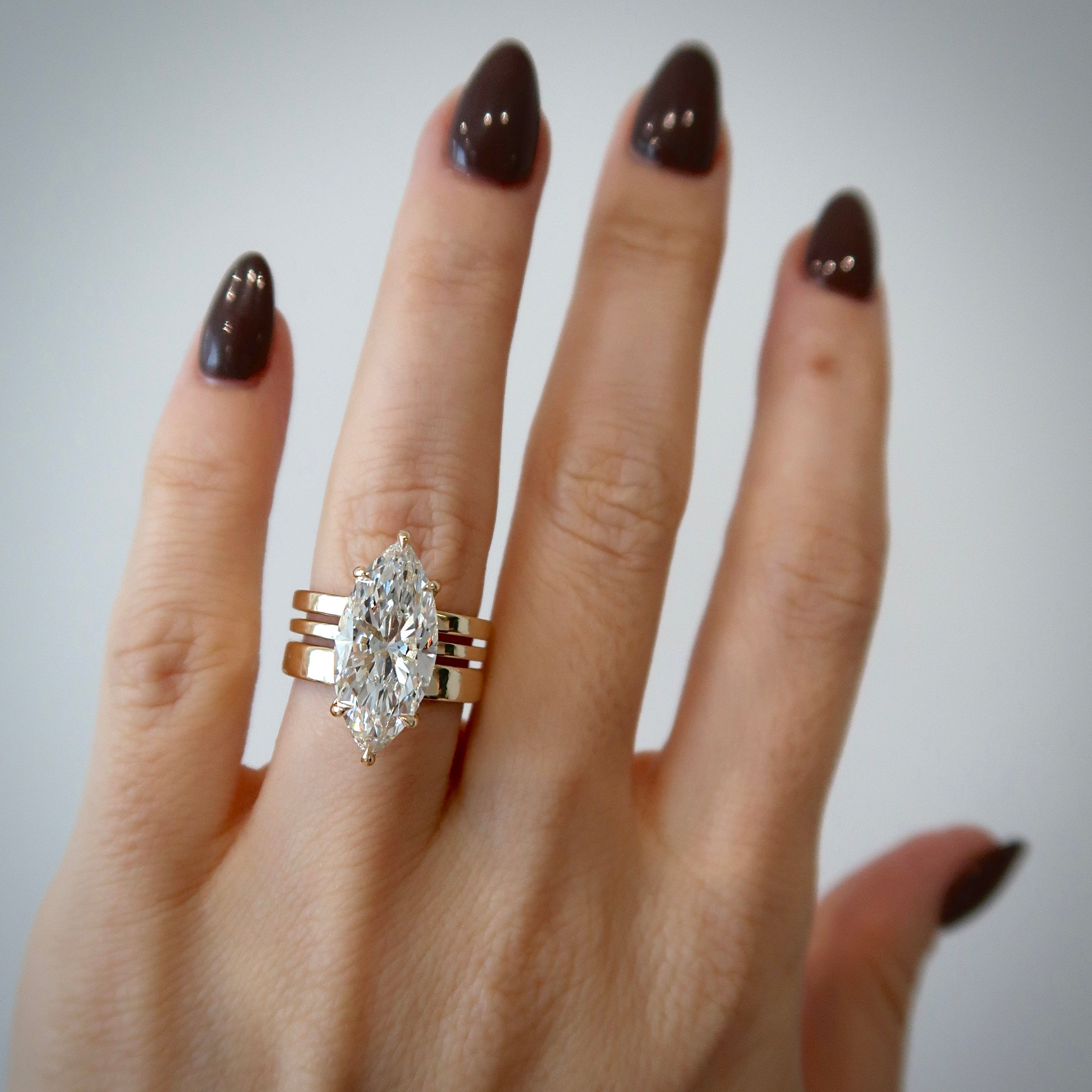 Lab Diamond Solitaire - Marquis 4.79 CT F VS1