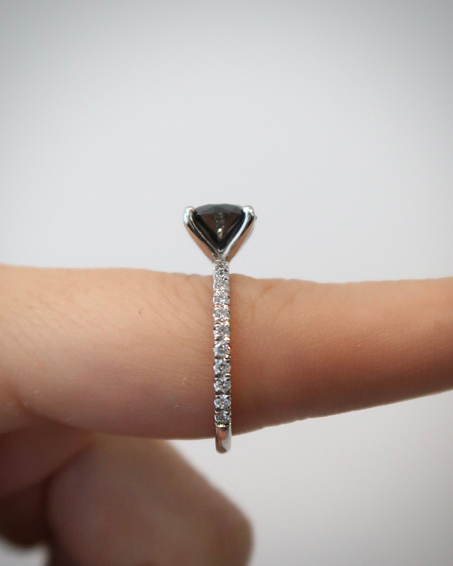 READY: Black Moissanite - Round Solitaire