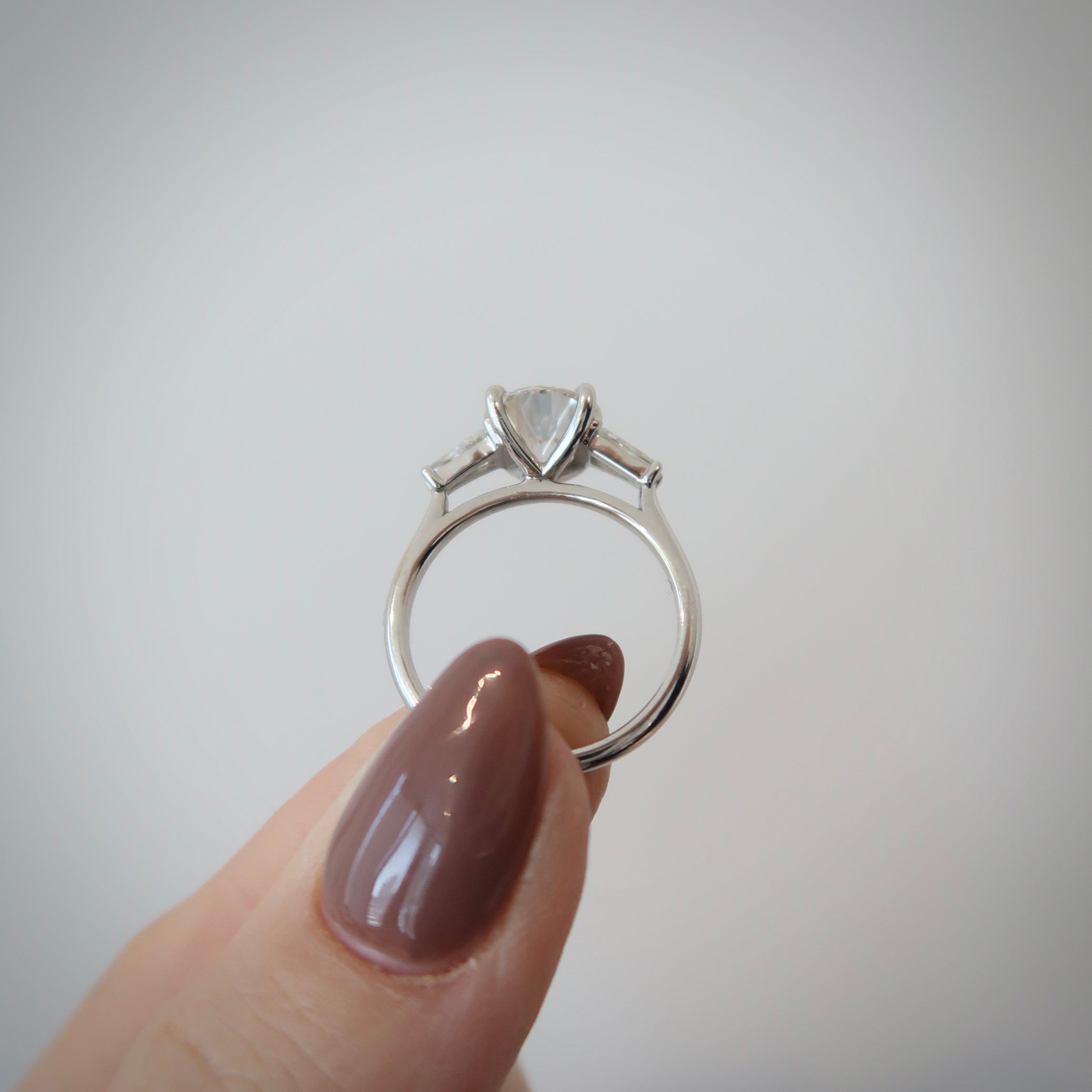 READY: 2 ct Amor Three Stone Round Engagement Ring