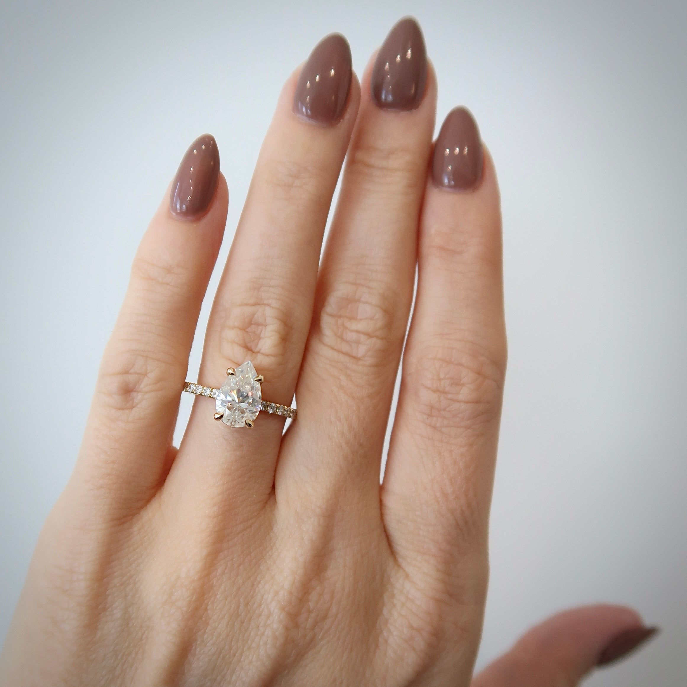 READY: 1.8 ct Pear Cut Engagement Ring