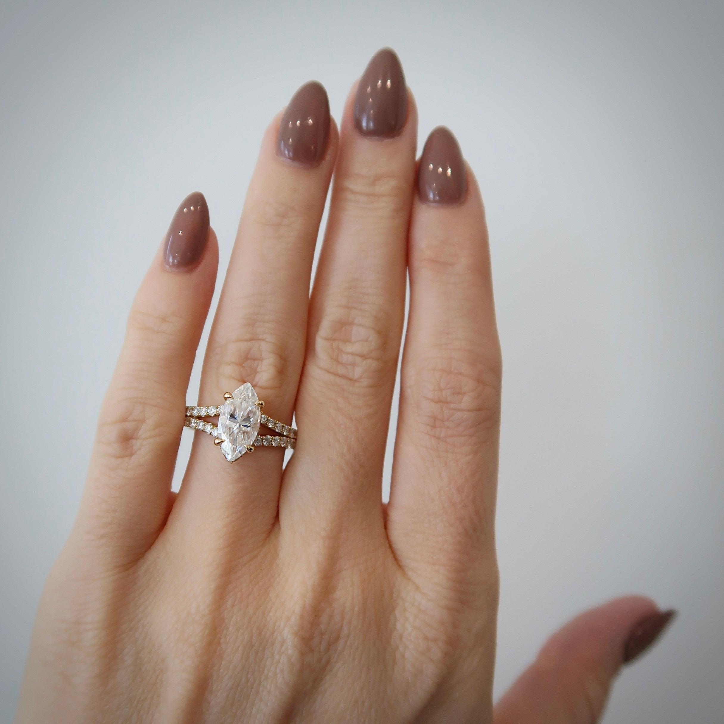 READY: 1.8 ct Marquis Cut Split-Shank Engagement Ring