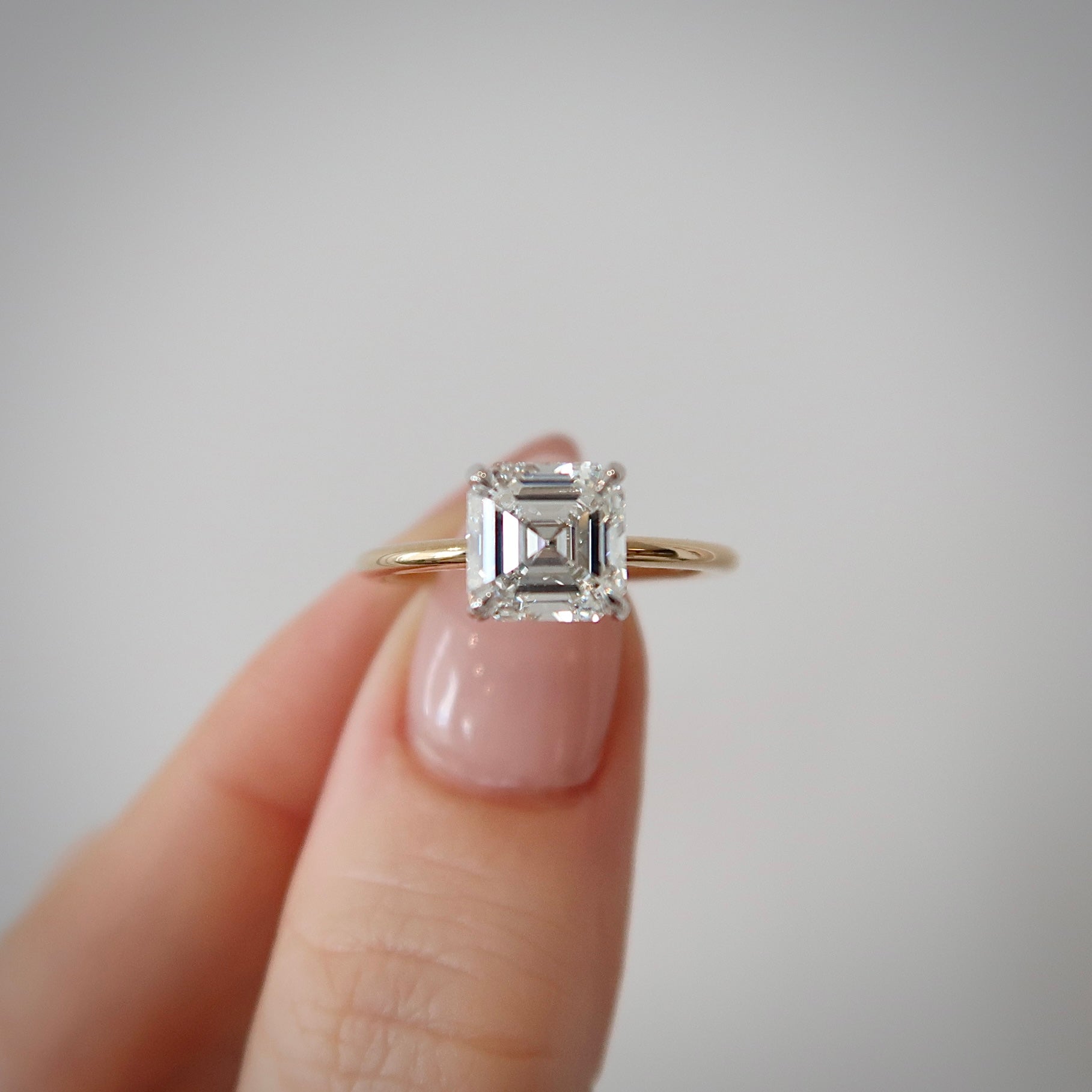 Lab Diamond Solitaire - 2.01 ct E VVS2 Asscher Cut