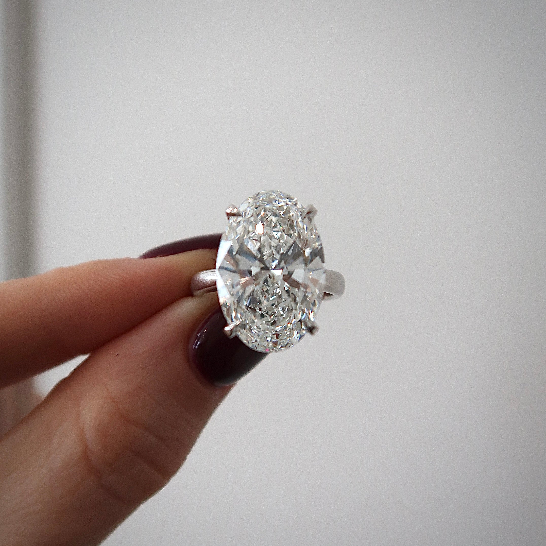 Lab Diamond Solitaire - 8.60 ct Oval E VVS2 Lab Diamond Ring