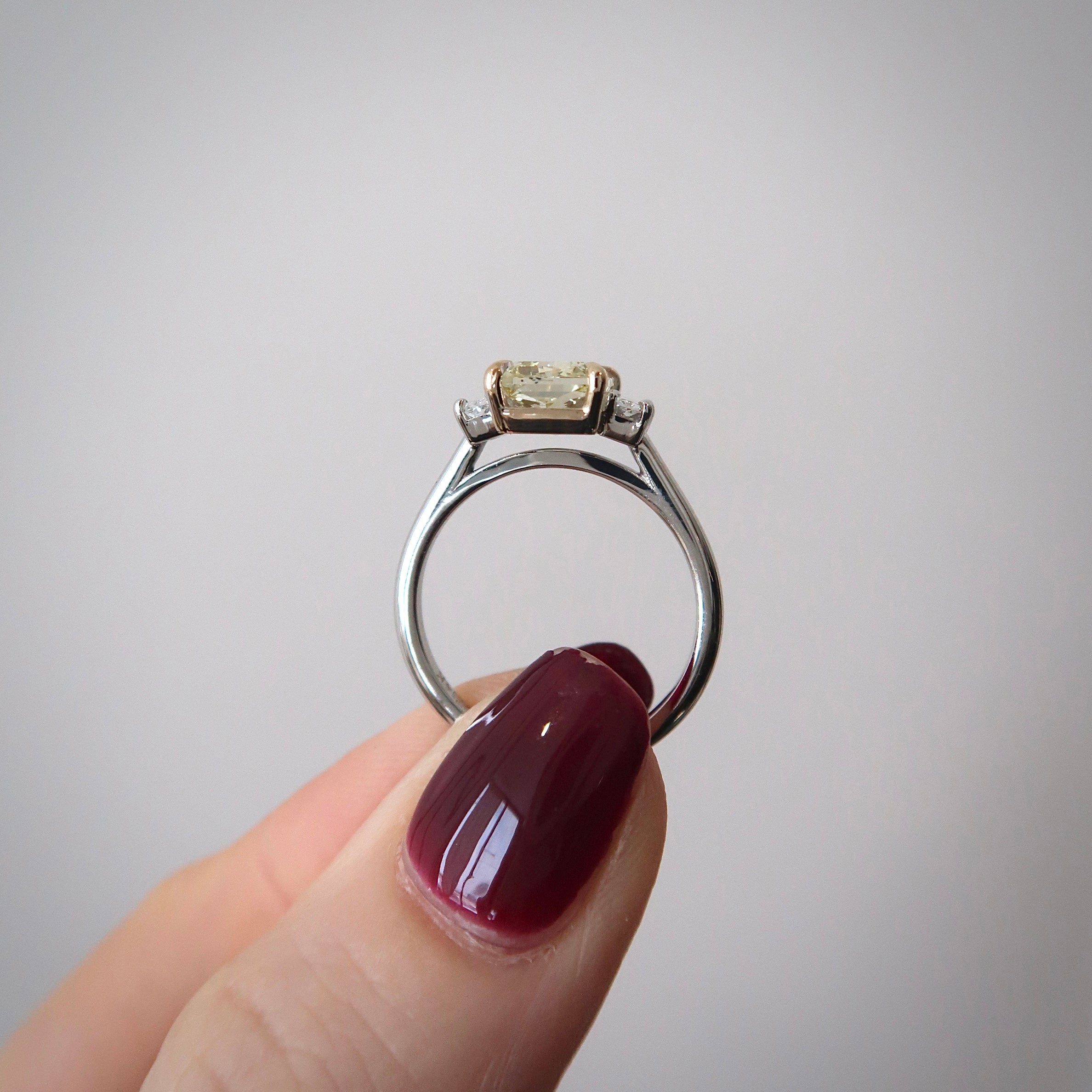 Lab Diamond Ring - 2.70 ct Fancy Vivid Yellow Radiant Cut Ring