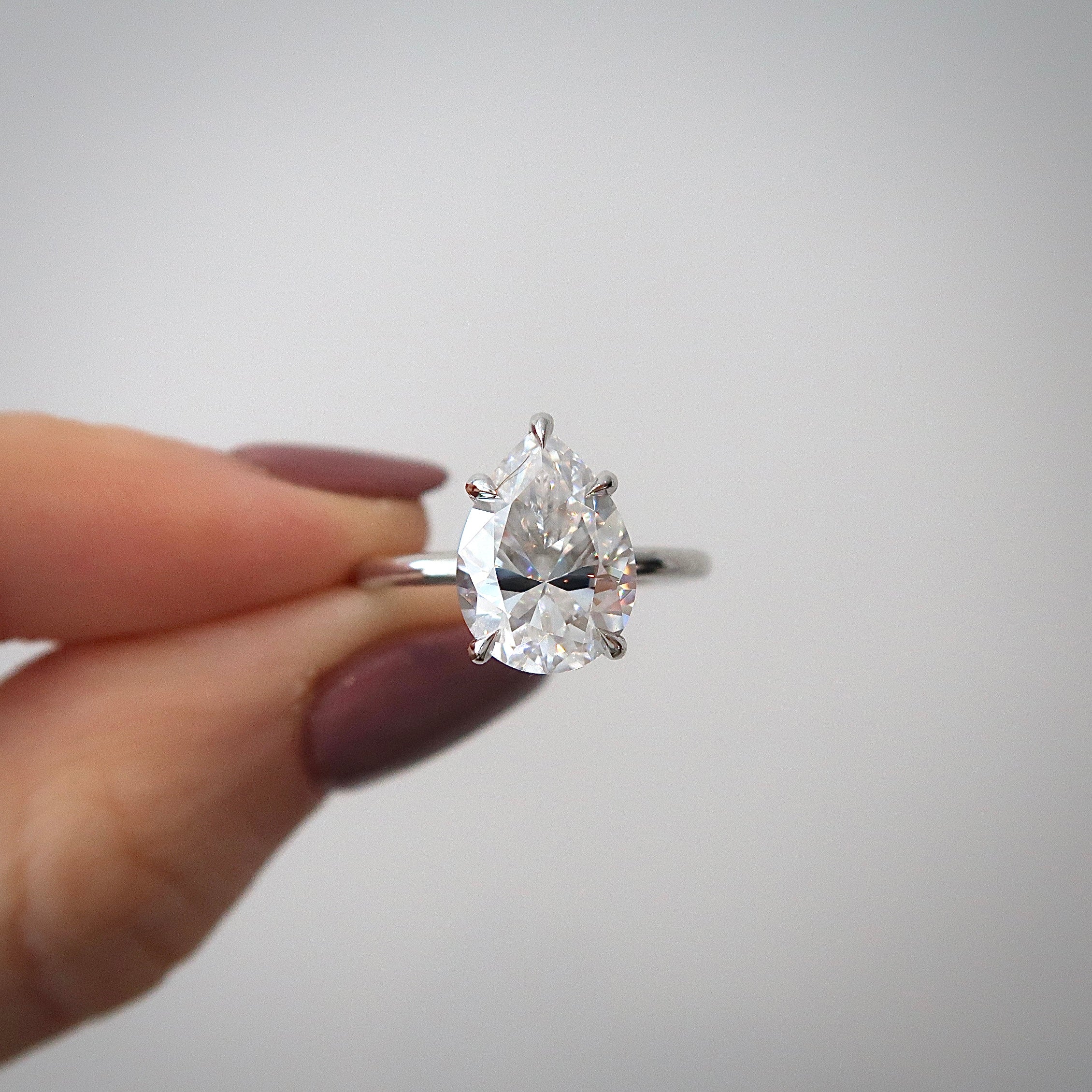 READY: 3 ct Pear Cut Clio Ring