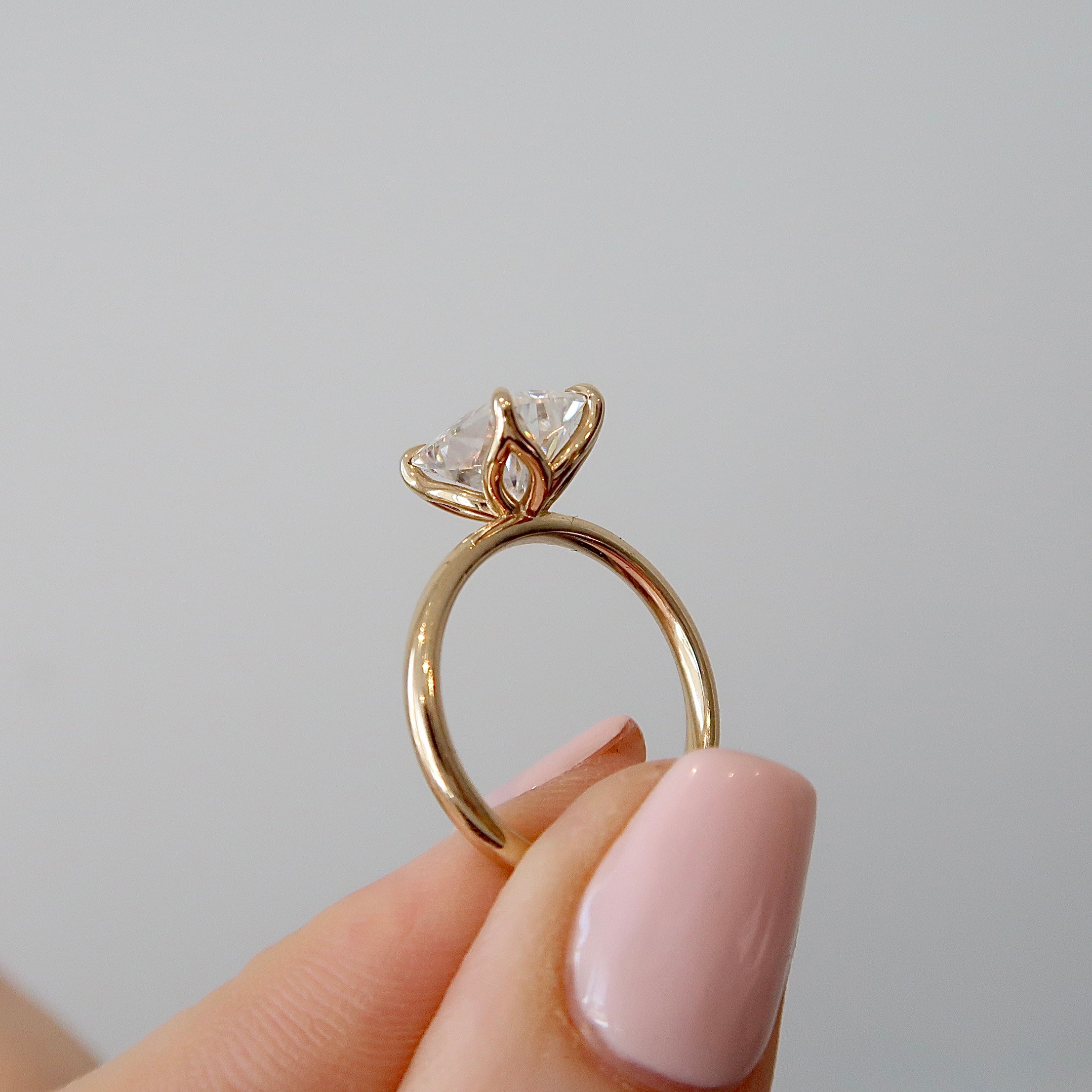 DAILY DEAL: 3 ct Radiant Cut Moissanite Petal Ring