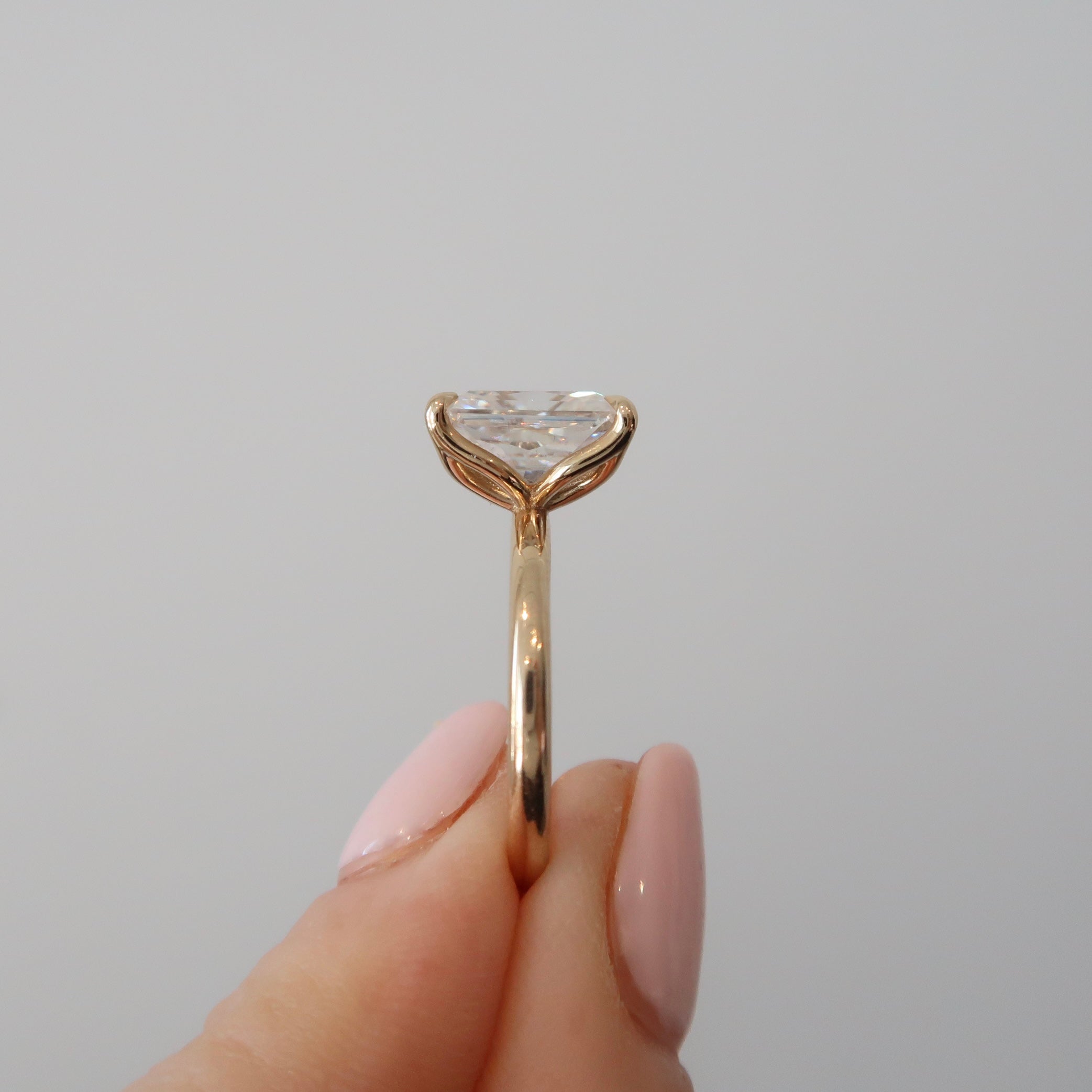 DAILY DEAL: 3 ct Radiant Cut Moissanite Petal Ring