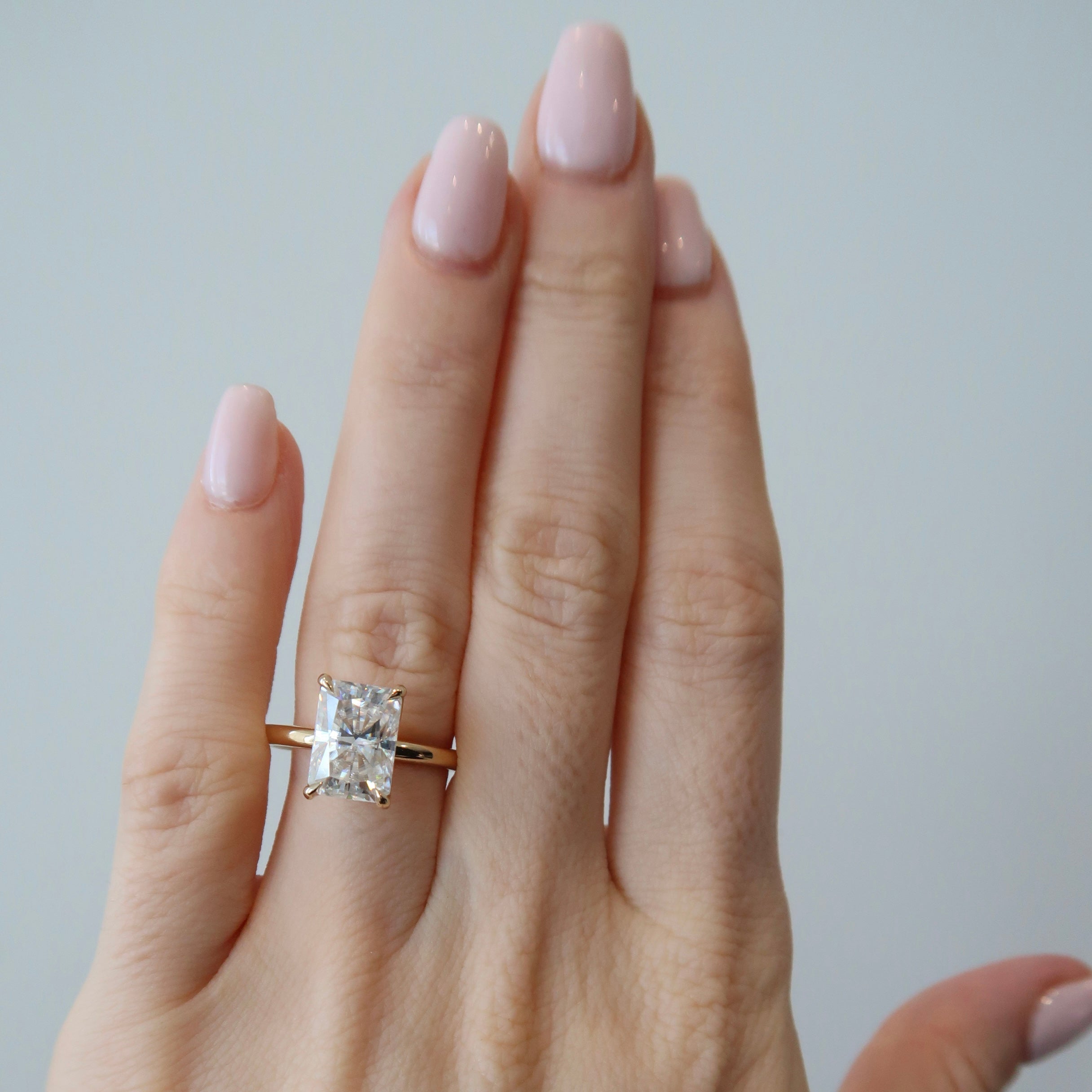 DAILY DEAL: 3 ct Radiant Cut Moissanite Petal Ring