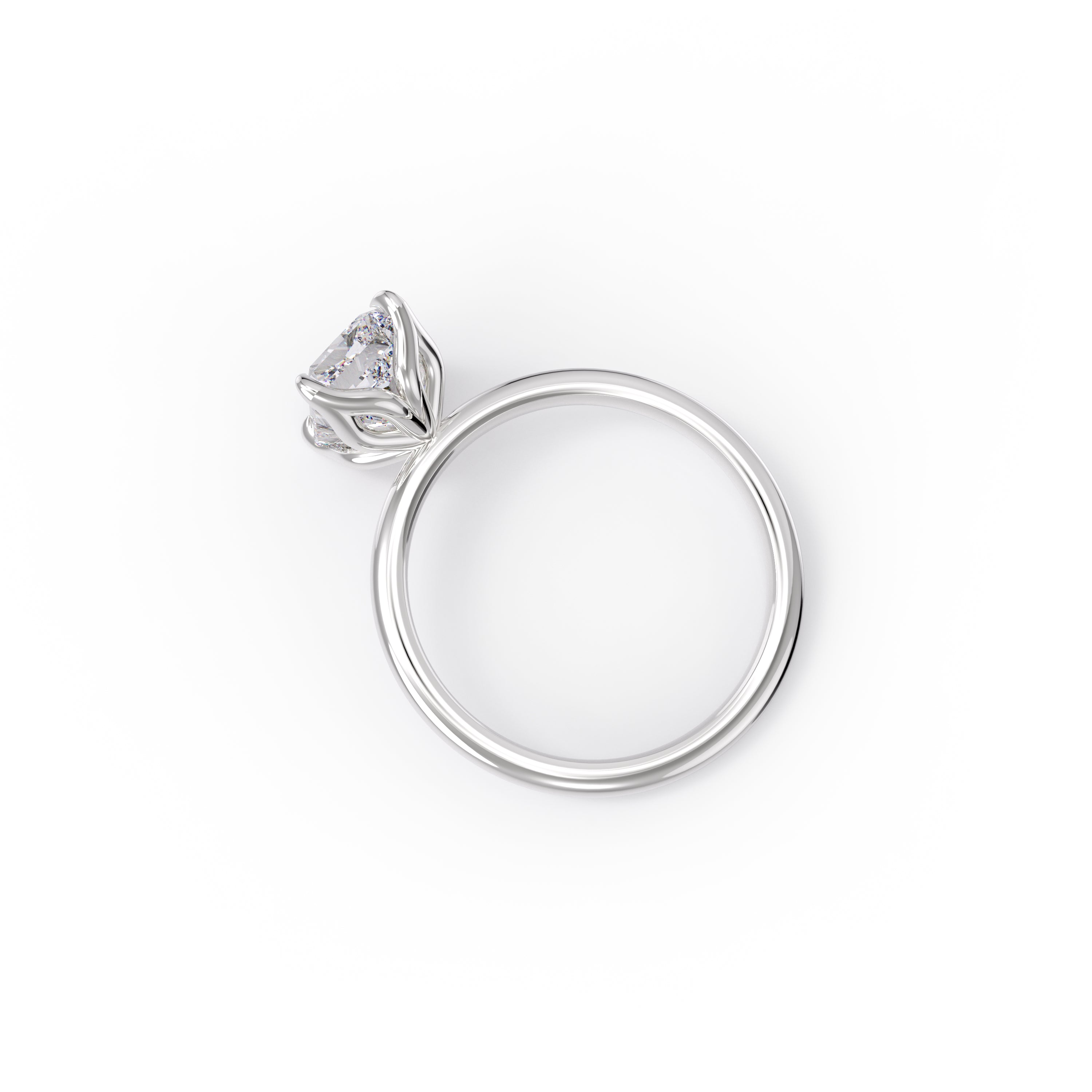 Petal prong sale engagement ring