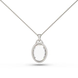 Portrait Cut Pendant Necklace - Oval