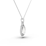 Portrait Cut Pendant Necklace - Pear