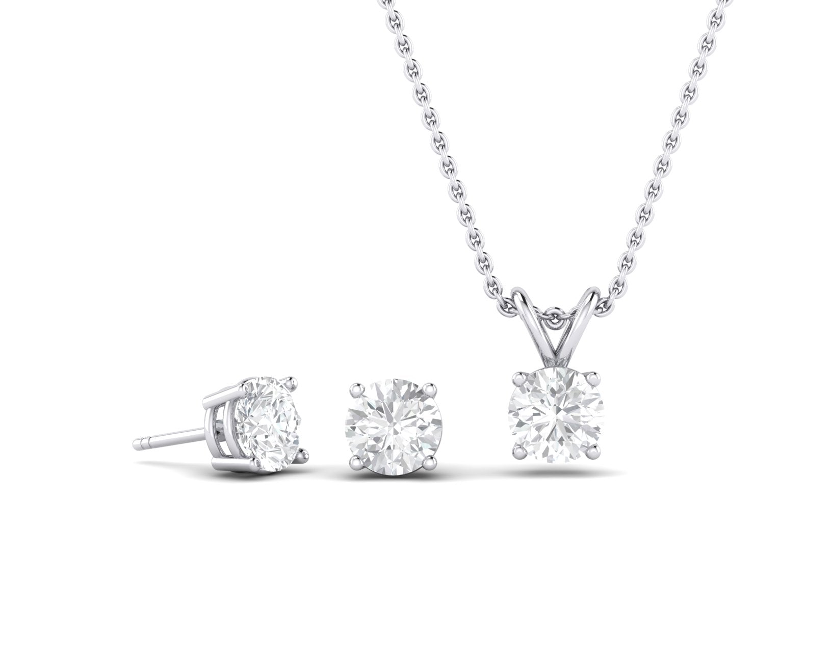 Holiday Set- Classic Pendant Necklace and Earrings